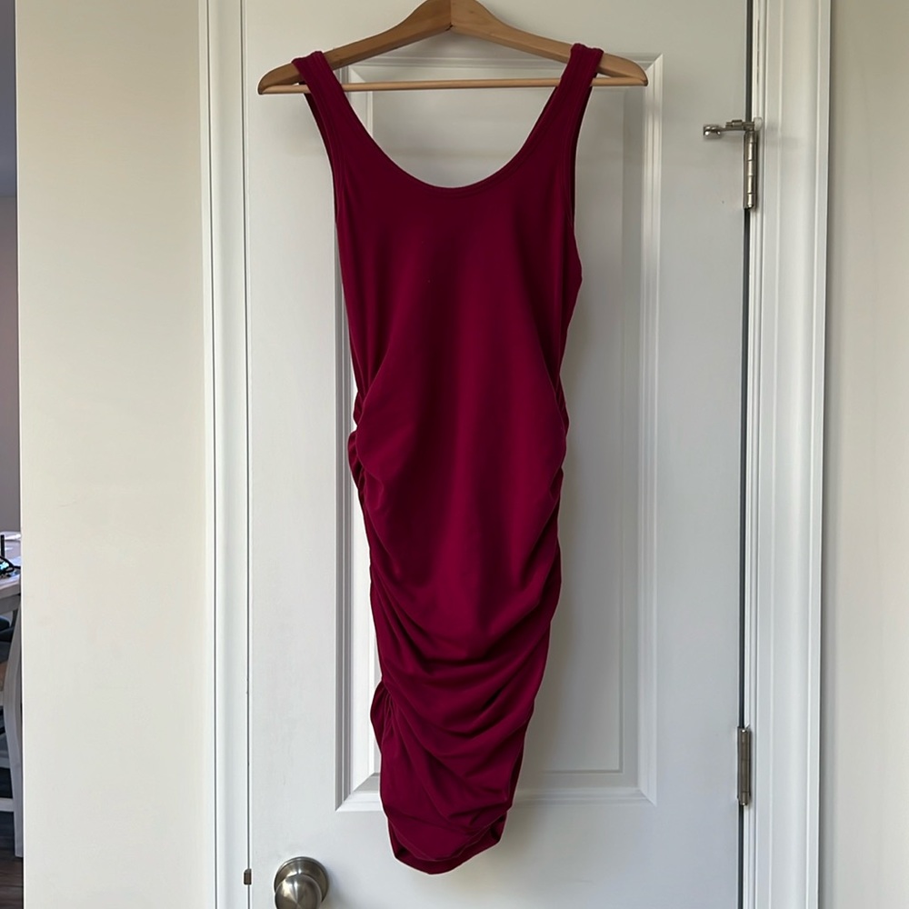 Magenta Express double ruched form fitting dress